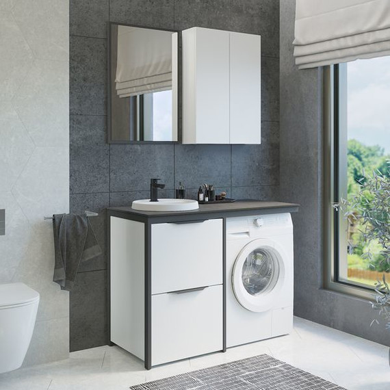 Зеркало Comforty Лозанна 55 см, серый матовый - фото 2