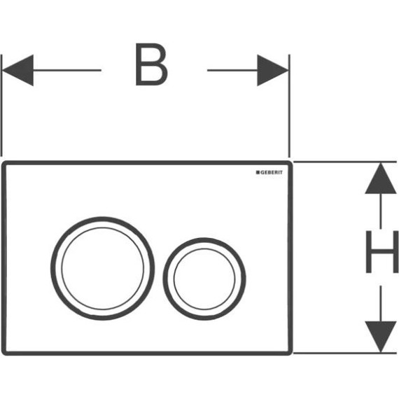 Кнопка смыва Geberit Delta 20 115.127.21.1, хром глянцевый - фото 2