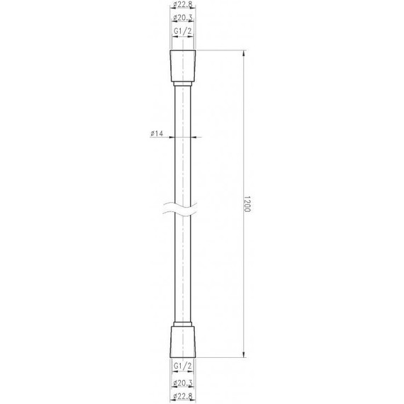 Душевой шланг Cezares 120 см CZR-FMD-120-NOP, черный матовый - фото 2