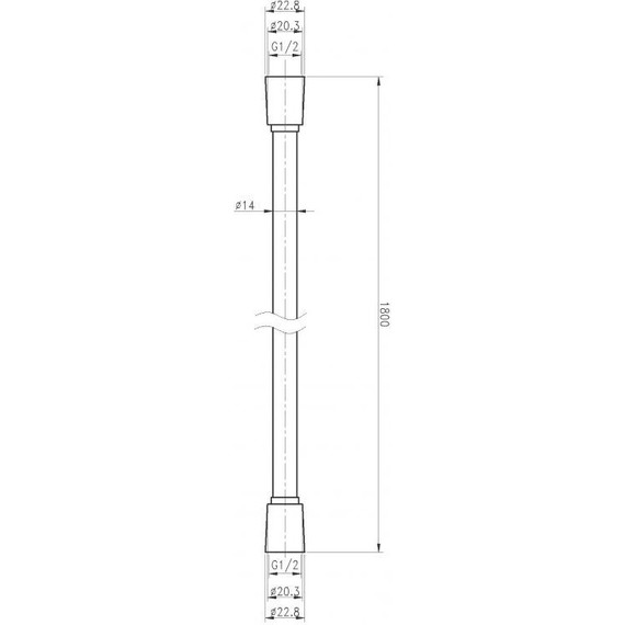 Душевой шланг Cezares 180 см CZR-FMD-180-01 - фото 2