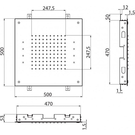 Верхний душ Cezares CZR-SDU1-50-01 500х500 мм - фото 2