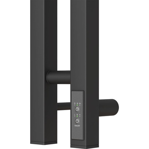 Полотенцесушитель электрический Point Гермес П3 80x1200 мм PN13812B (возможность скрытого подключения) R, чёрный - фото 3