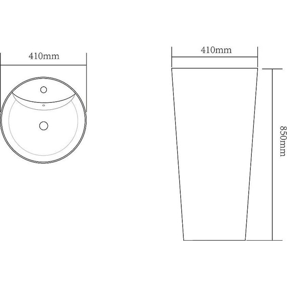 Раковина напольная SantiLine 41 см SL-4008, под мрамор матовая - фото 3