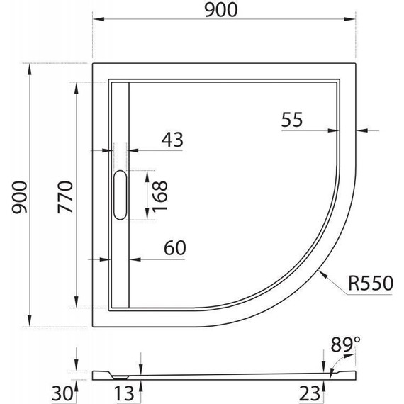 Мраморный поддон Cezares TRAY-AS-R-90-30-NERO 90х90 см, черный - фото, картинка 3 Мраморный поддон Cezares TRAY-AS-R-90-30-NERO 90х90 см, черный - фото 3