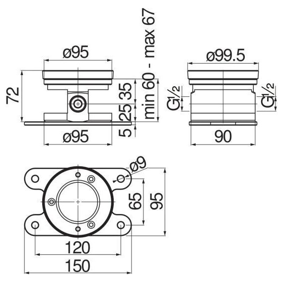 Скрытая часть напольного смесителя Nobili Rubinetterie WE77250 - фото 2