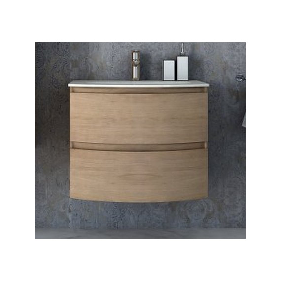 Тумба подвесная с раковиной Cezares Vague 70 см 54834, Rovere Tabacco - фото 