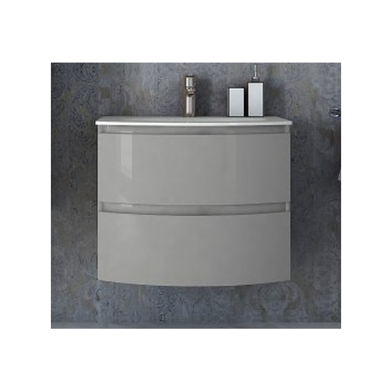 Тумба подвесная с раковиной Cezares Vague 70 см 54854, Grigio Lucido - фото 