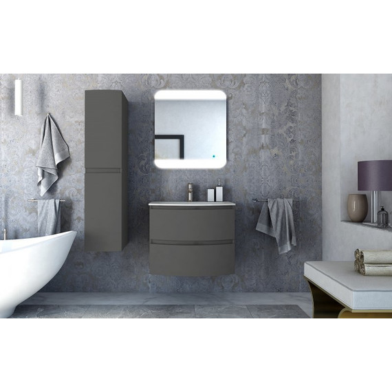 Тумба подвесная с раковиной Cezares Vague 70 см 54905, Grigio Talpa Opaco - фото 2