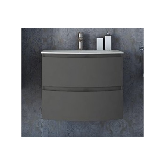Тумба подвесная с раковиной Cezares Vague 70 см 54905, Grigio Talpa Opaco - фото 