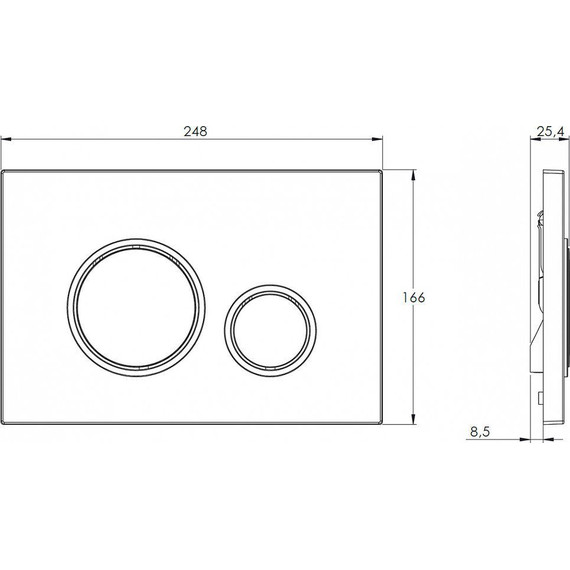 Кнопка смыва Azario AZ-8200-0045, белый/хром - фото 3