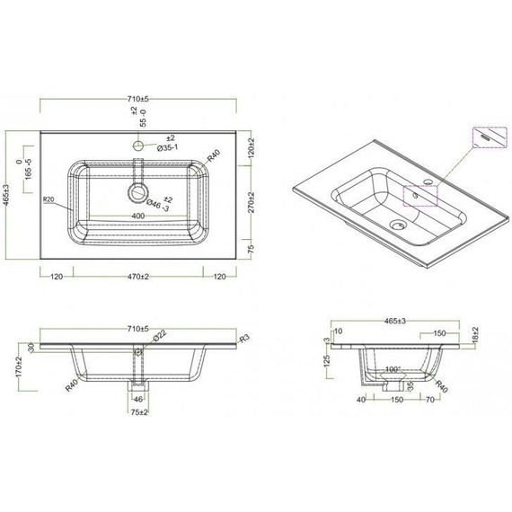 Тумба подвесная с раковиной BelBagno KRAFT-700-2C-SO-CG 70 см, Cemento Grigio - фото, картинка 6 Тумба подвесная с раковиной BelBagno KRAFT-700-2C-SO-CG 70 см, Cemento Grigio - фото 6