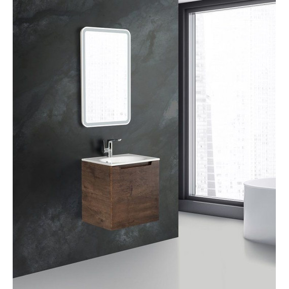 Тумба подвесная с раковиной BelBagno ETNA-500-1A-SO-RW-P-R 50 см, Rovere Moro, Цвет фасада: Rovere Moro - фото 3