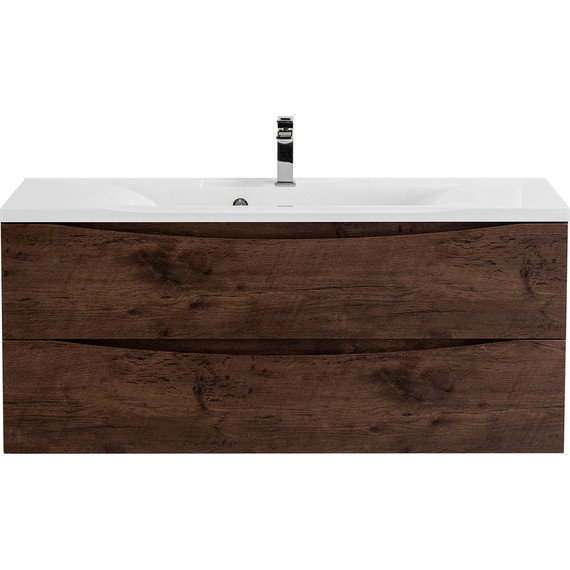 Тумба подвесная с раковиной BelBagno MARINO-1100-2C-SO-RW-P 110 см, Rovere Moro - фото 