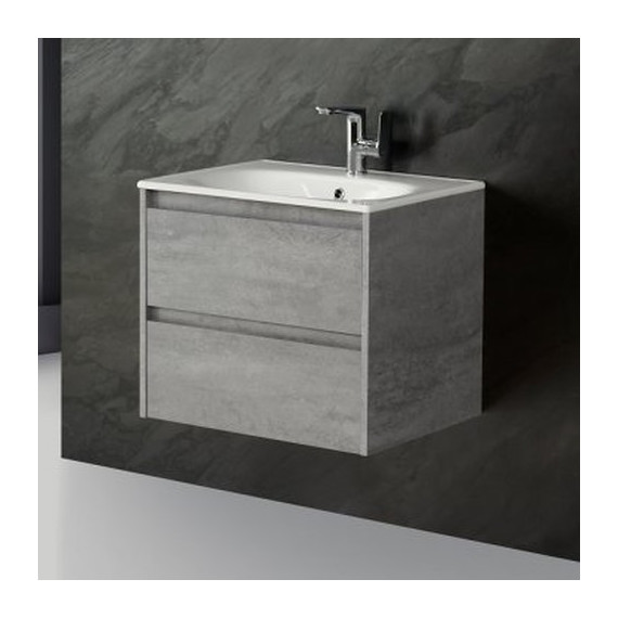 Тумба подвесная с раковиной BelBagno KRAFT-800-2C-SO-CG 80 см, Cemento Grigio - фото 