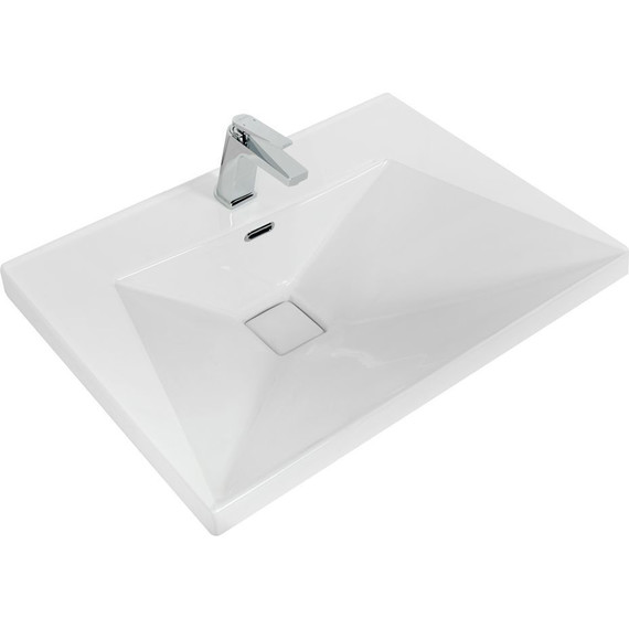 Тумба подвесная с раковиной Cezares MOLVENO-80-2C-SO-LG 80 см, Legno Grigio - фото 2