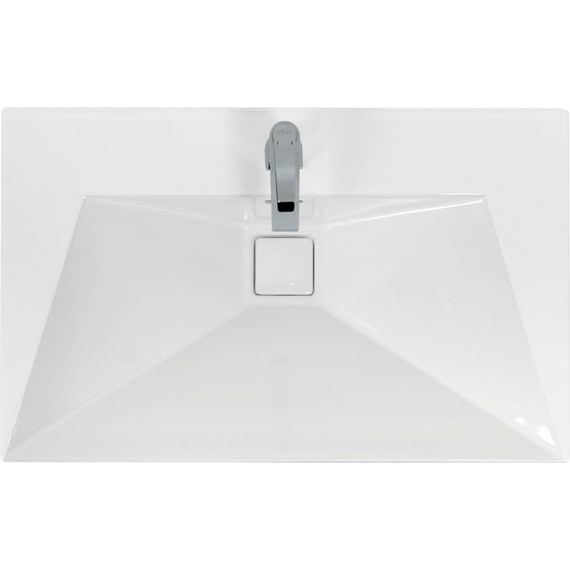 Тумба подвесная с раковиной Cezares MOLVENO-80-2C-SO-BG 80 см, Bianco Ghiaccio - фото 6