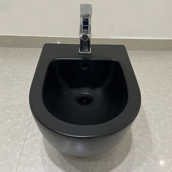 Биде подвесное CeramaLux 2197-1MB, черный матовый - фото 2