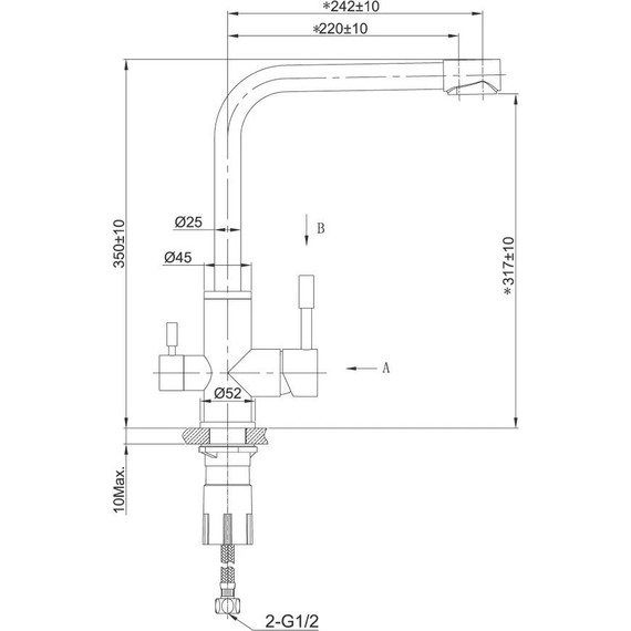 Смеситель для кухни Lemark Expert LM5061RGN, розовое золото - фото 2