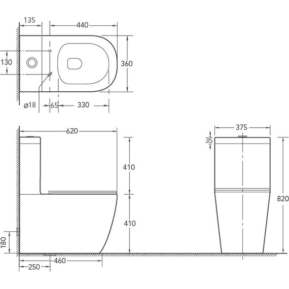 Унитаз-компакт безободковый SantiLine SL-5016 с крышкой микролифт, Цвет производителя: белый - фото 2
