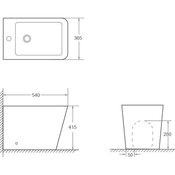 Биде напольное SantiLine SL-5052 - фото 2