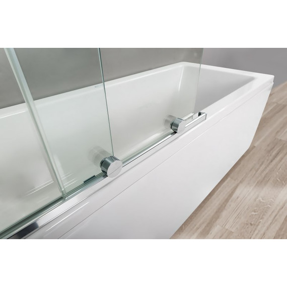Шторка для ванны Cezares 100 см STREAM-VFS-11-100/150-C-Cr (стекло 8 мм), хром/прозрачное - фото 5