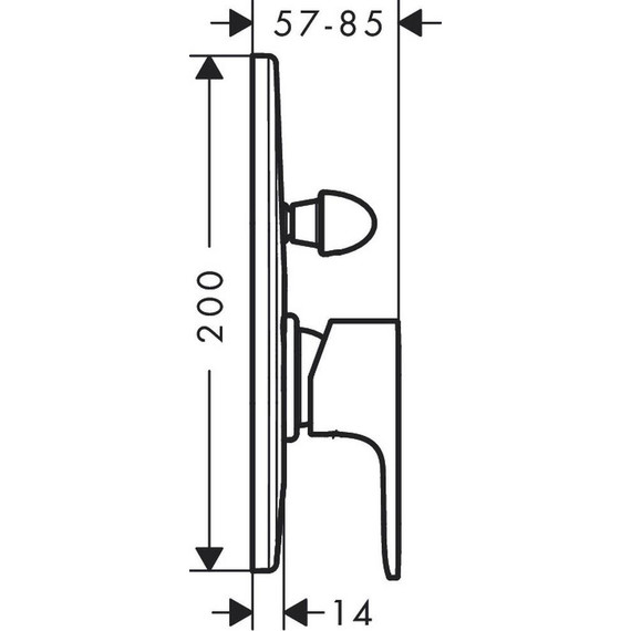 Смеситель для ванны Hansgrohe Rebris E 72459670, черный матовый - фото 2