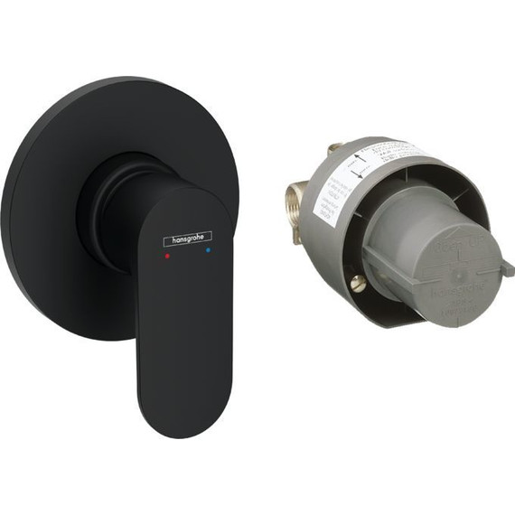 Смеситель для душа Hansgrohe Rebris S 72648670, черный матовый - фото 