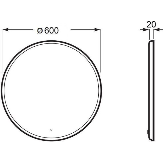 Зеркало Azario D 60 см AZ-Z-005CS - фото 8