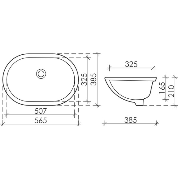 Раковина врезная под столешницу Ceramicanova Element 56 см CN6044 - фото 6