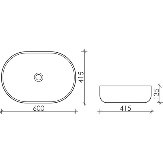 Раковина-чаша Ceramicanova Element 60 см CN6047MB, черный матовый - фото 8