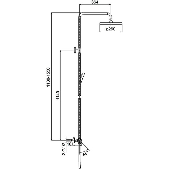 Душевая стойка с термостатом Gappo G2495-71, Цвет производителя: хром - фото 10