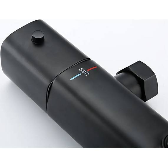 Душевая стойка с термостатом Gappo G2495-76, черный, Цвет производителя: чёрный - фото 6