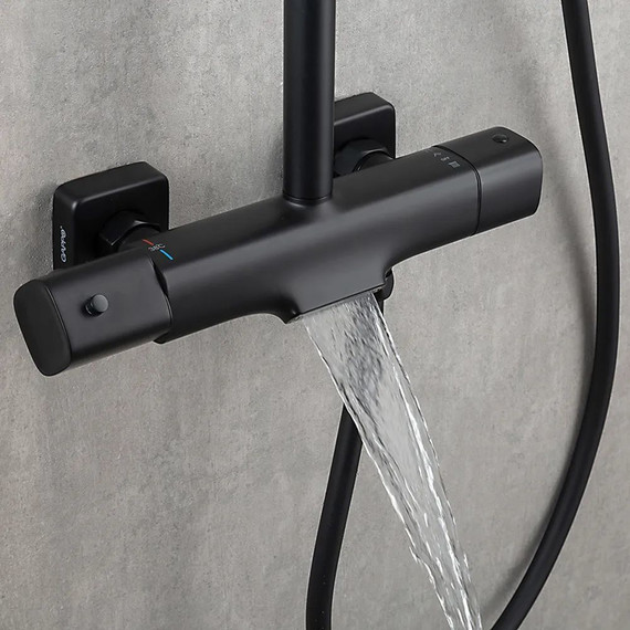 Душевая стойка с термостатом Gappo G2495-76, черный, Цвет производителя: чёрный - фото 10
