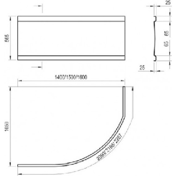 Панель фронтальная для ванны Ravak Rosa 150 см CZJ1000A00 R/L - фото 3