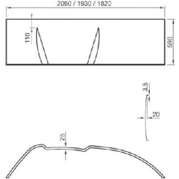 Панель фронтальная для ванны Ravak Asymmetric 160 см CZ47100000 R/L - фото 3