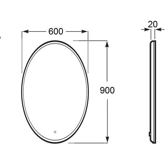 Зеркало Azario 60 см AZ-Z-008CS - фото 10