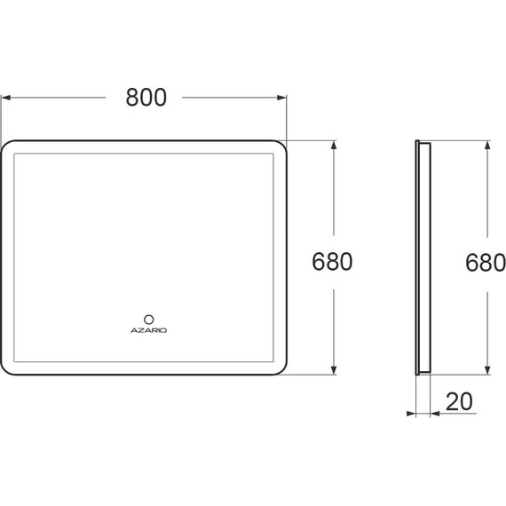 Зеркало Azario 80 см AZ-Z-061-1CS - фото 10