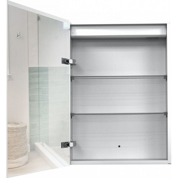 Зеркало-шкаф Azario 50 см AZ-ZC-046CS, серый - фото 2