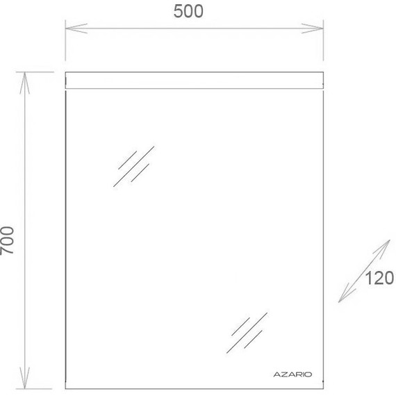 Зеркало-шкаф Azario 50 см AZ-ZC-046CS, серый - фото 10