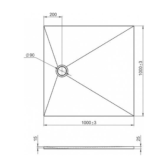 Мраморный поддон Jacob Delafon Tolbiac 100х100 см E6D328RU-WPM, белый матовый - фото 4