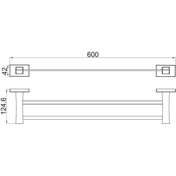 Полотенцедержатель Gappo G0709-6, цвет чёрный - фото 2