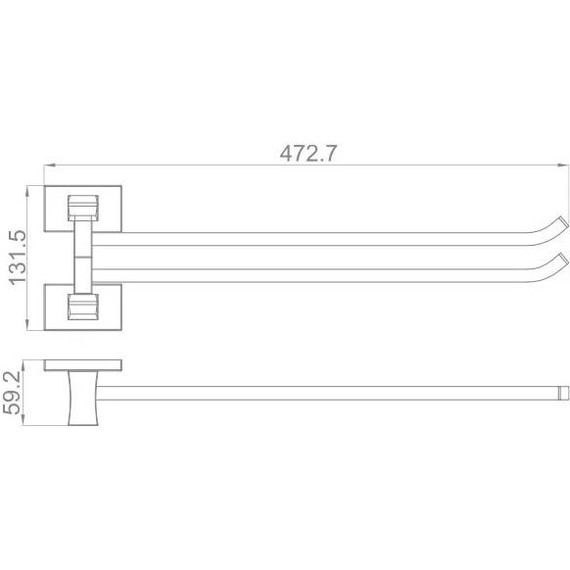 Держатель для полотенец Gappo G0712-6, цвет чёрный - фото 2
