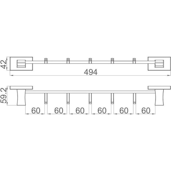 Набор крючков Gappo G0716-56, цвет чёрный - фото 2
