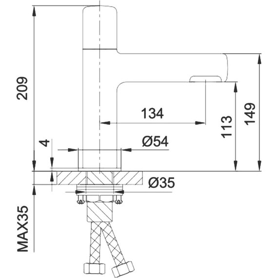 Смеситель для раковины Gappo G1052-81, сатин золотой, Цвет производителя: золото матовое - фото 7