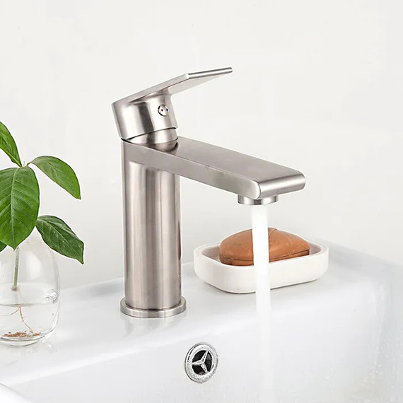 Смеситель для раковины Gappo G1099-20, сатин - фото, картинка 2 Смеситель для раковины Gappo G1099-20, сатин - фото 2