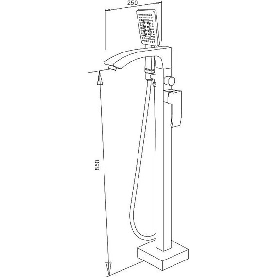 Смеситель для ванны Gappo G3007-8, белый/хром - фото, картинка 12 Смеситель для ванны Gappo G3007-8, белый/хром - фото 12