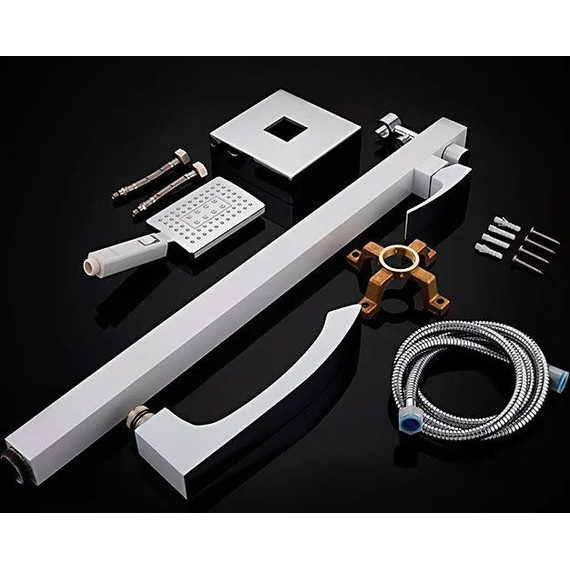 Смеситель для ванны Gappo G3007-8, белый/хром - фото, картинка 11 Смеситель для ванны Gappo G3007-8, белый/хром - фото 11