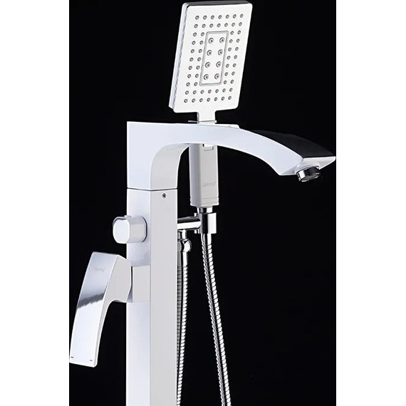 Смеситель для ванны Gappo G3007-8, белый/хром - фото, картинка 4 Смеситель для ванны Gappo G3007-8, белый/хром - фото 4