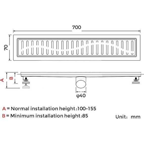 Трап Gappo 70 см G87007-366, чёрный - фото 6