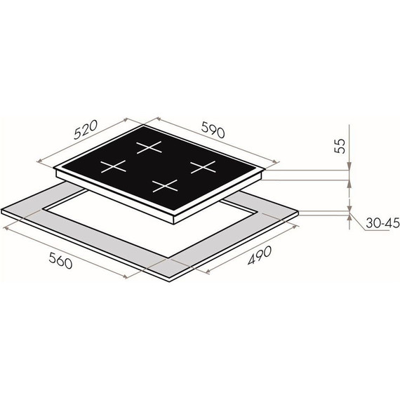 Электрическая варочная поверхность Maunfeld EVCE.594-BK - фото 10